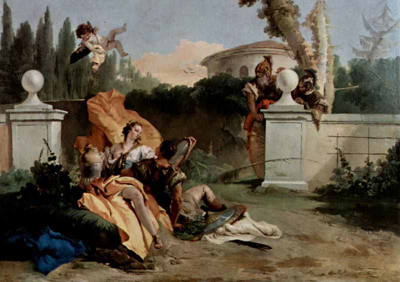 Giovanni Battista Tiepolo Rinaldo und Armida werden von Ubaldo und Carlo uberrascht